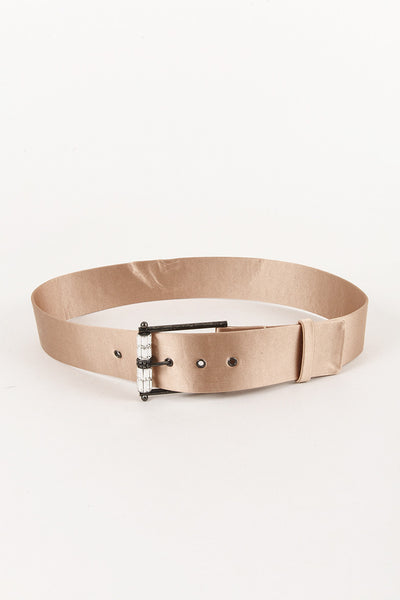 Blush Belt With Embellished Buckle