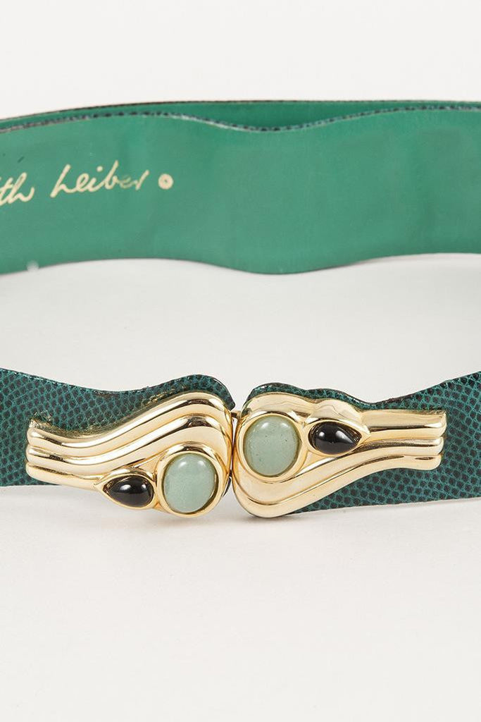 Green Belt with Jewel Style Clasp