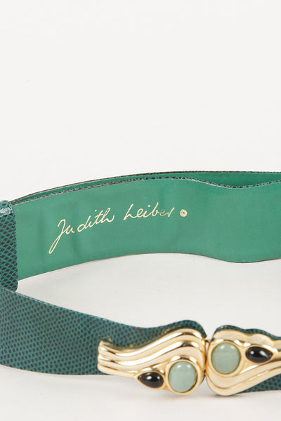 Green Belt with Jewel Style Clasp