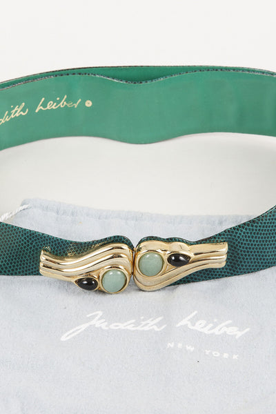 Green Belt with Jewel Style Clasp